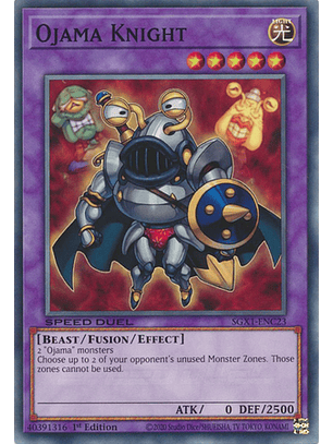 Ojama Knight - SGX1-ENC23 - Common 1st Edition