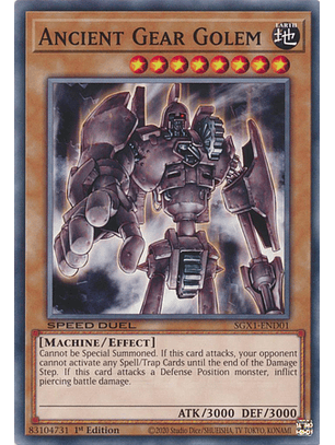 Ancient Gear Golem - SGX1-END01 - Common 1st Edition