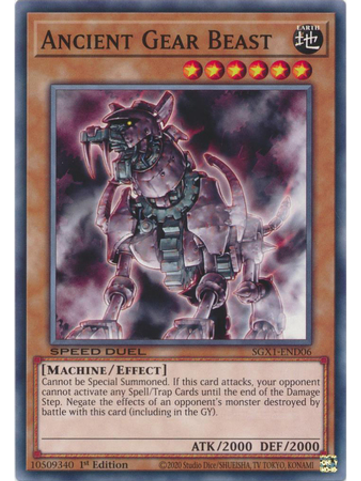 Ancient Gear Beast - SGX1-END06 - Common 1st Edition 1