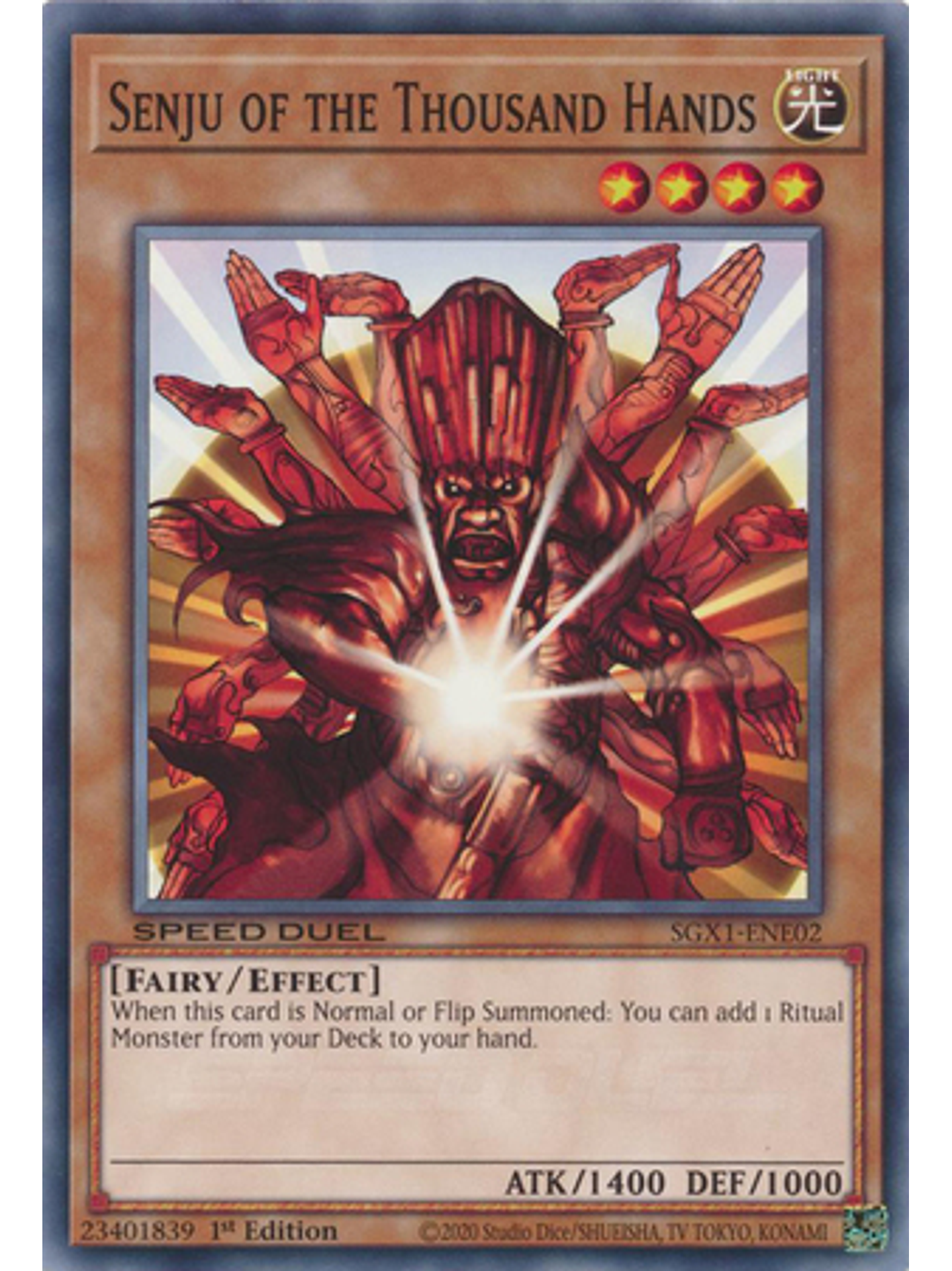 Senju of the Thousand Hands - SGX1-ENE02 - Common 1st Edition 1