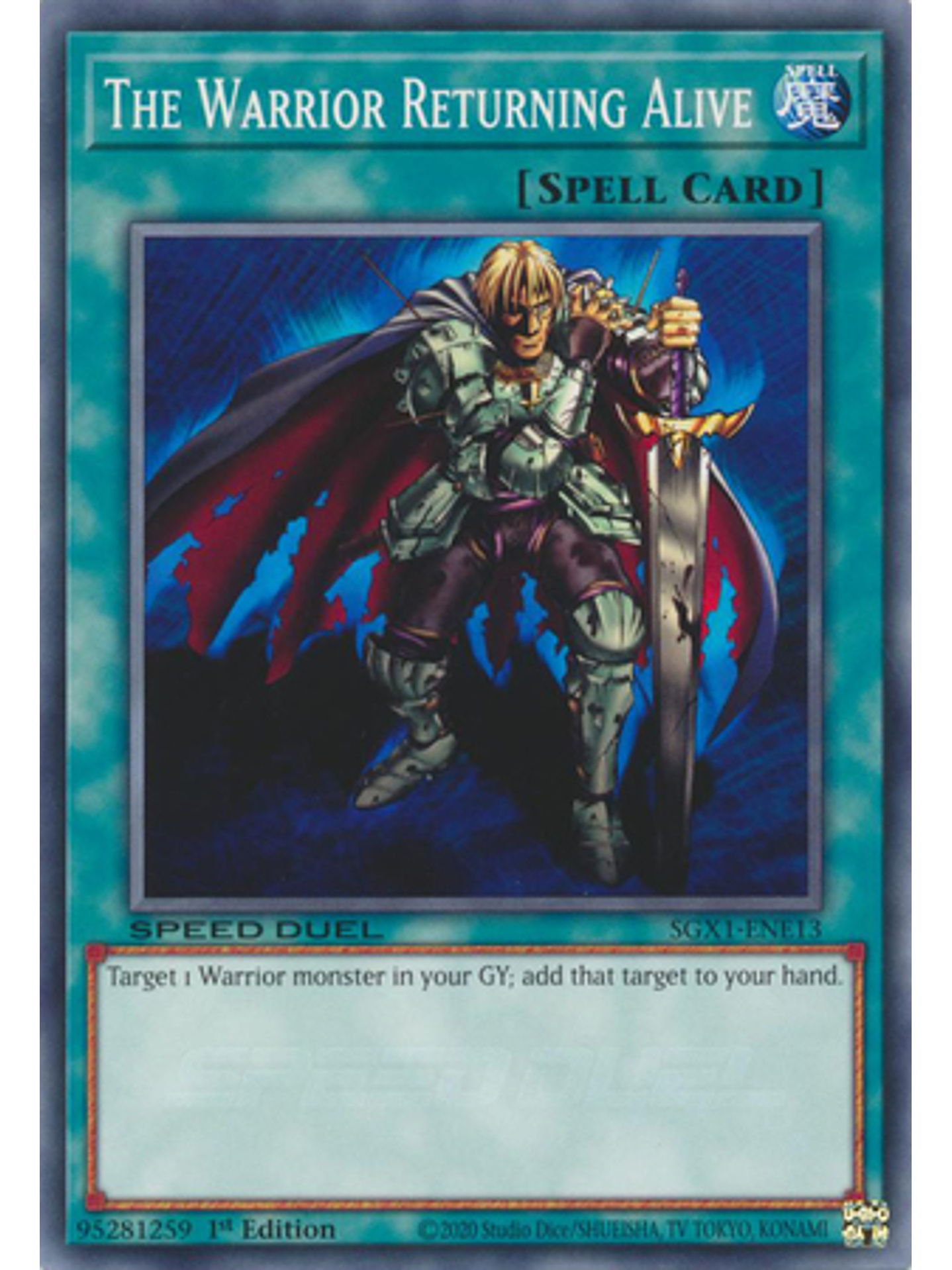 The Warrior Returning Alive - SGX1-ENE13 - Common 1st Edition 1