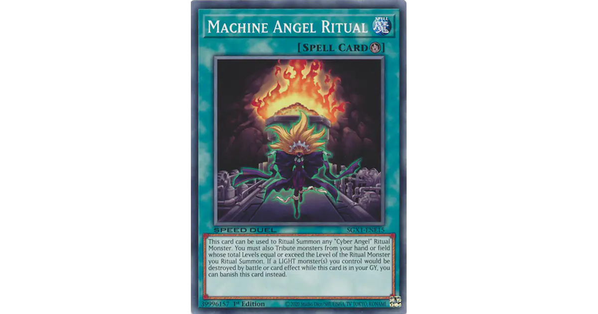 Rituel Machine Angel ! Machine Angel Ritual - SGX1-ENE15 - Commune - 1ère Édition - Speed Duel GX Carte Yu-Gi-Oh