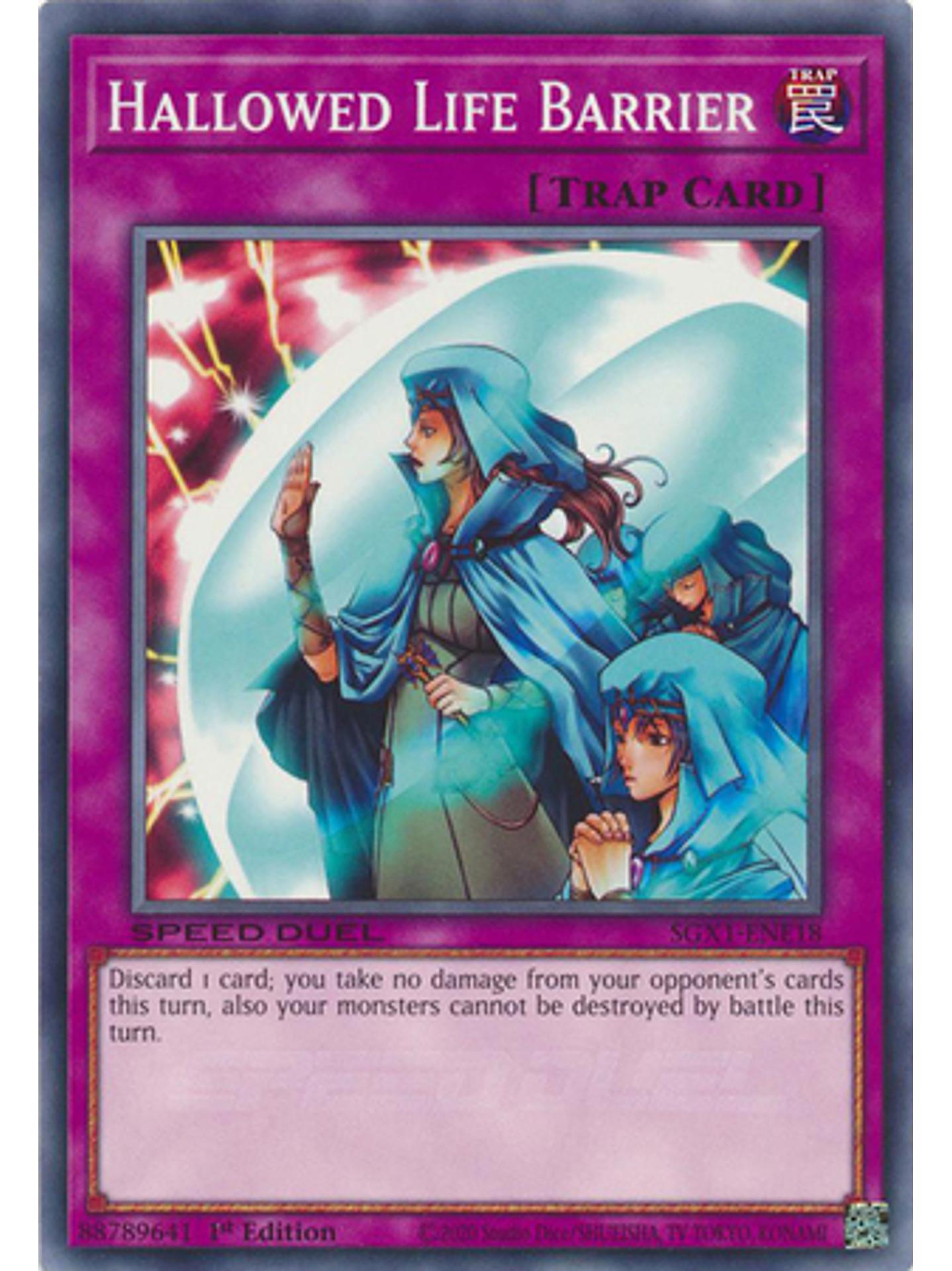 Hallowed Life Barrier - SGX1-ENE18 - Common 1st Edition 1