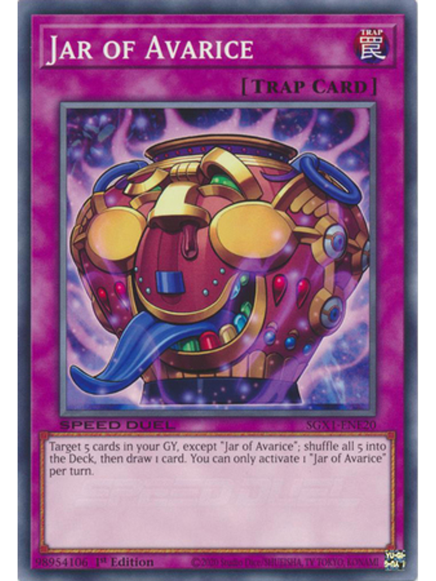 Jar of Avarice - SGX1-ENE20 - Common 1st Edition 1