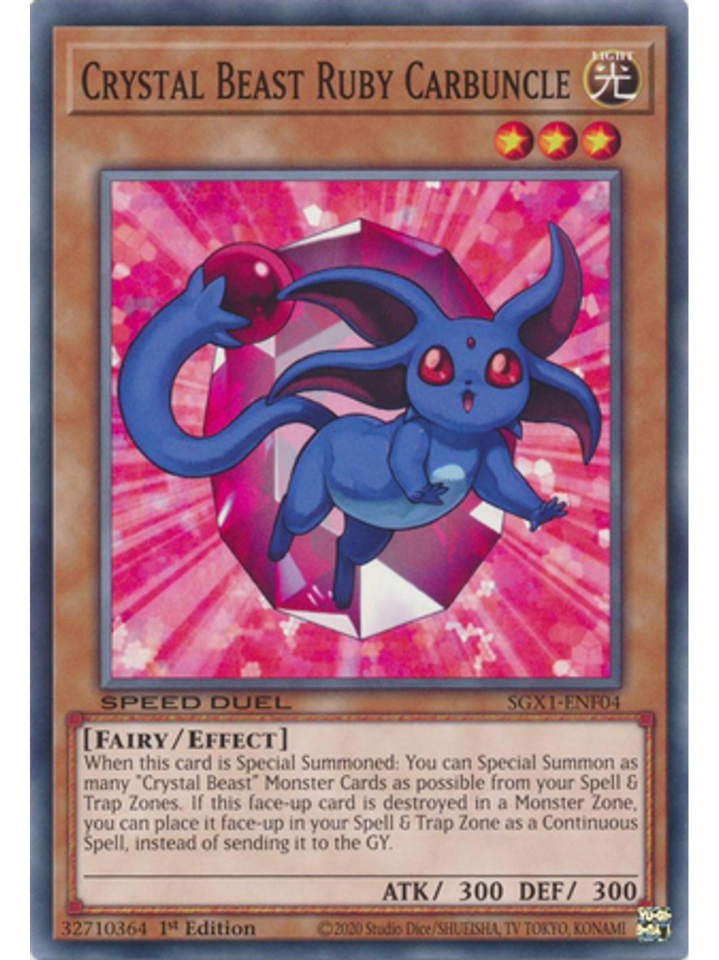 Crystal Beast Ruby Carbuncle - SGX1-ENF04 - Common 1st Edition 1