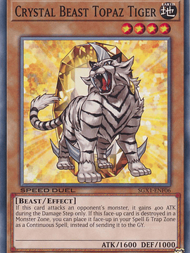 Crystal Beast Topaz Tiger - SGX1-ENF06 - Common 1st Edition