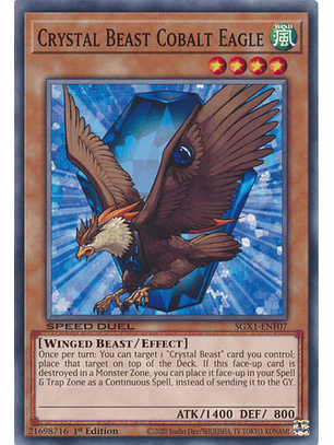 Crystal Beast Cobalt Eagle - SGX1-ENF07 - Common 1st Edition
