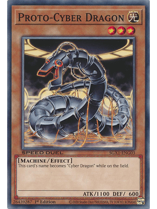 Proto-Cyber Dragon - SGX1-ENG03 - Common 1st Edition