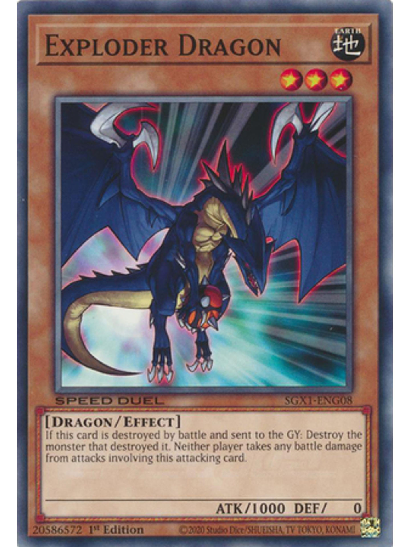 Exploder Dragon - SGX1-ENG08 - Common 1st Edition 1