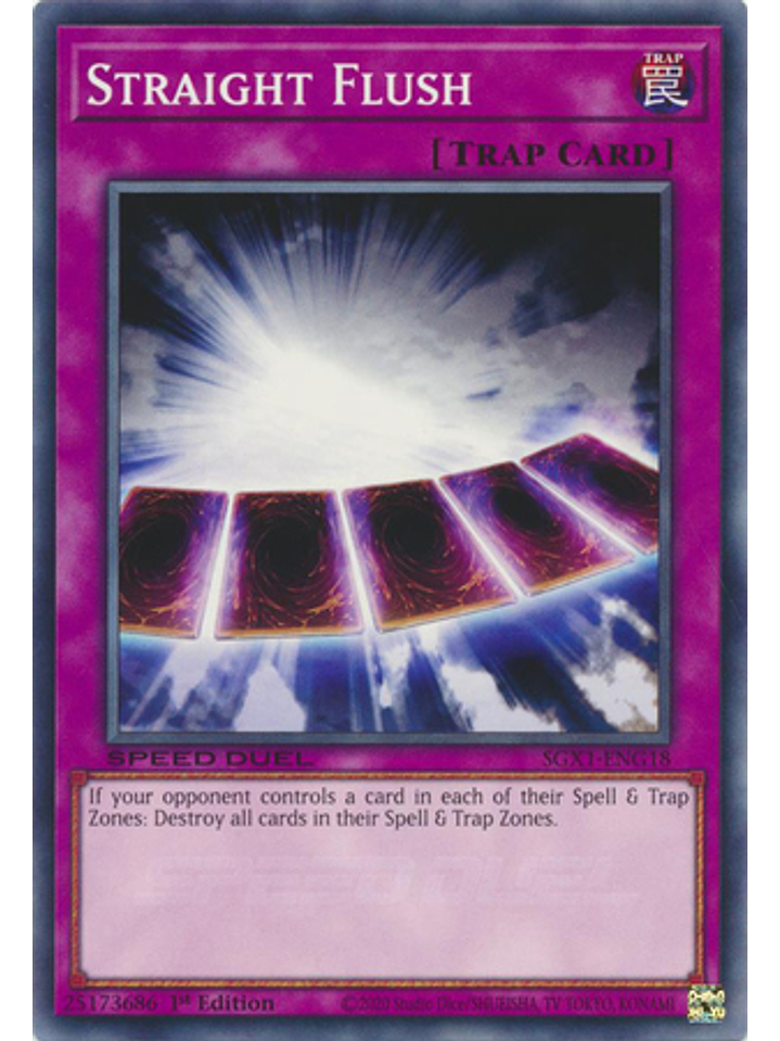 Straight Flush - SGX1-ENG18 - Common 1st Edition 1