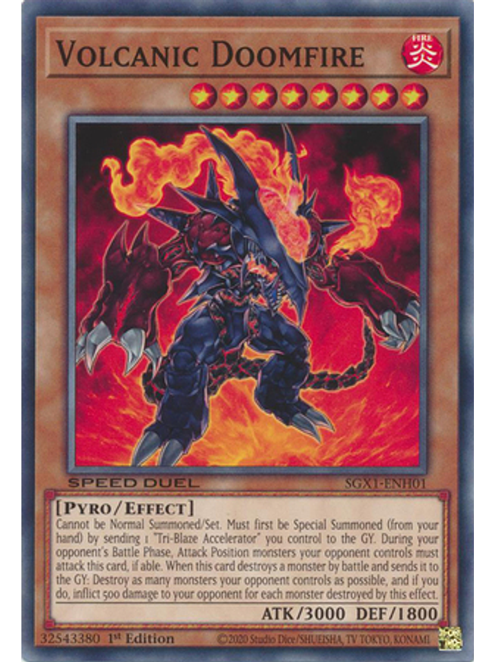 Volcanic Doomfire - SGX1-ENH01 - Common 1st Edition 1