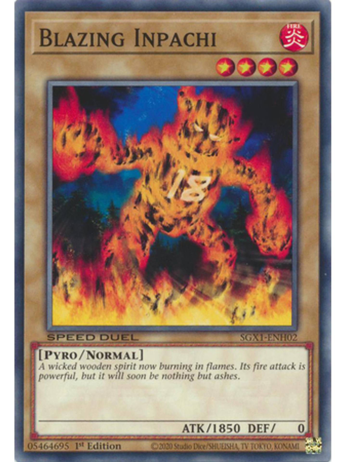 Blazing Inpachi - SGX1-ENH02 - Common 1st Edition 1