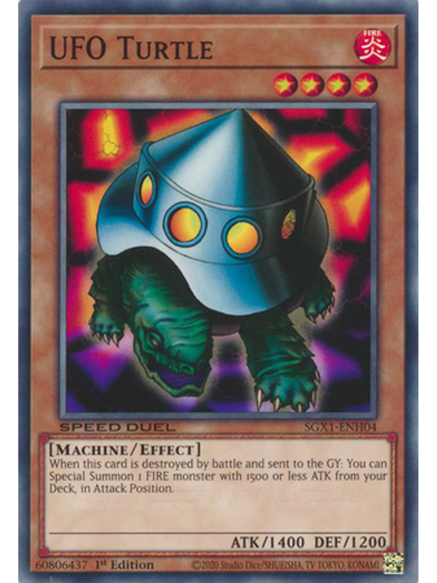 UFO Turtle - SGX1-ENH04 - Common 1st Edition 1