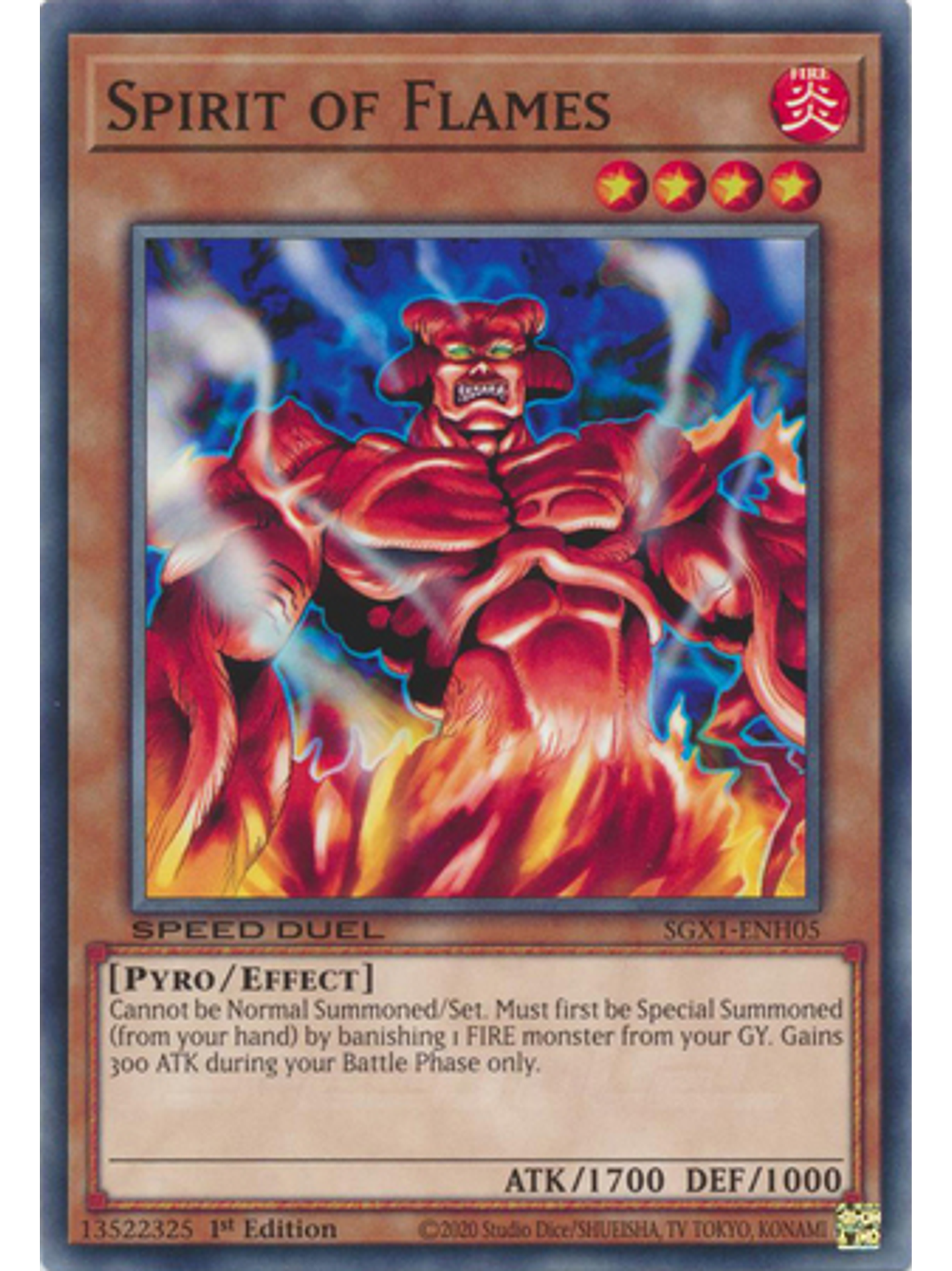 Spirit of Flames - SGX1-ENH05 - Common 1st Edition 1