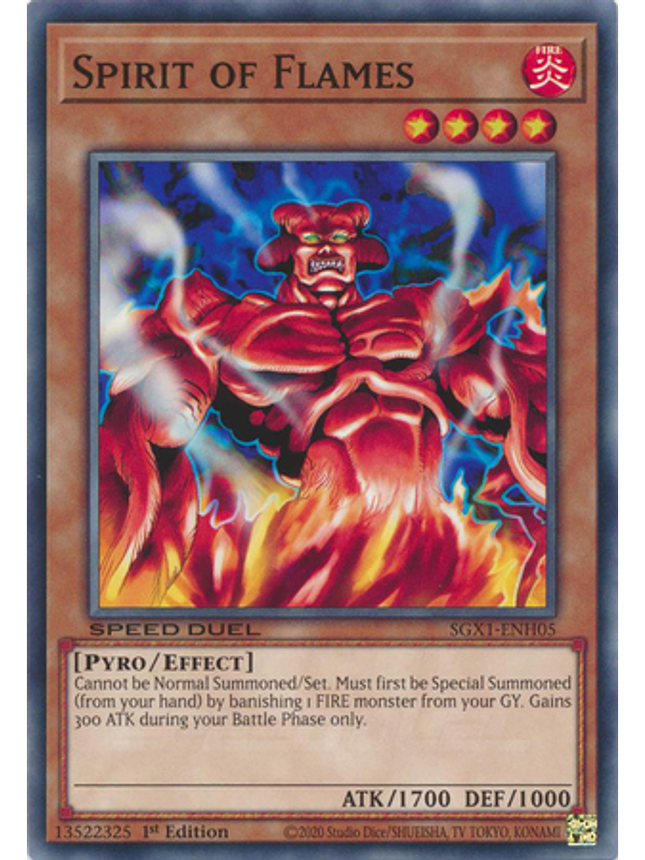 Spirit of Flames - SGX1-ENH05 - Common 1st Edition 1