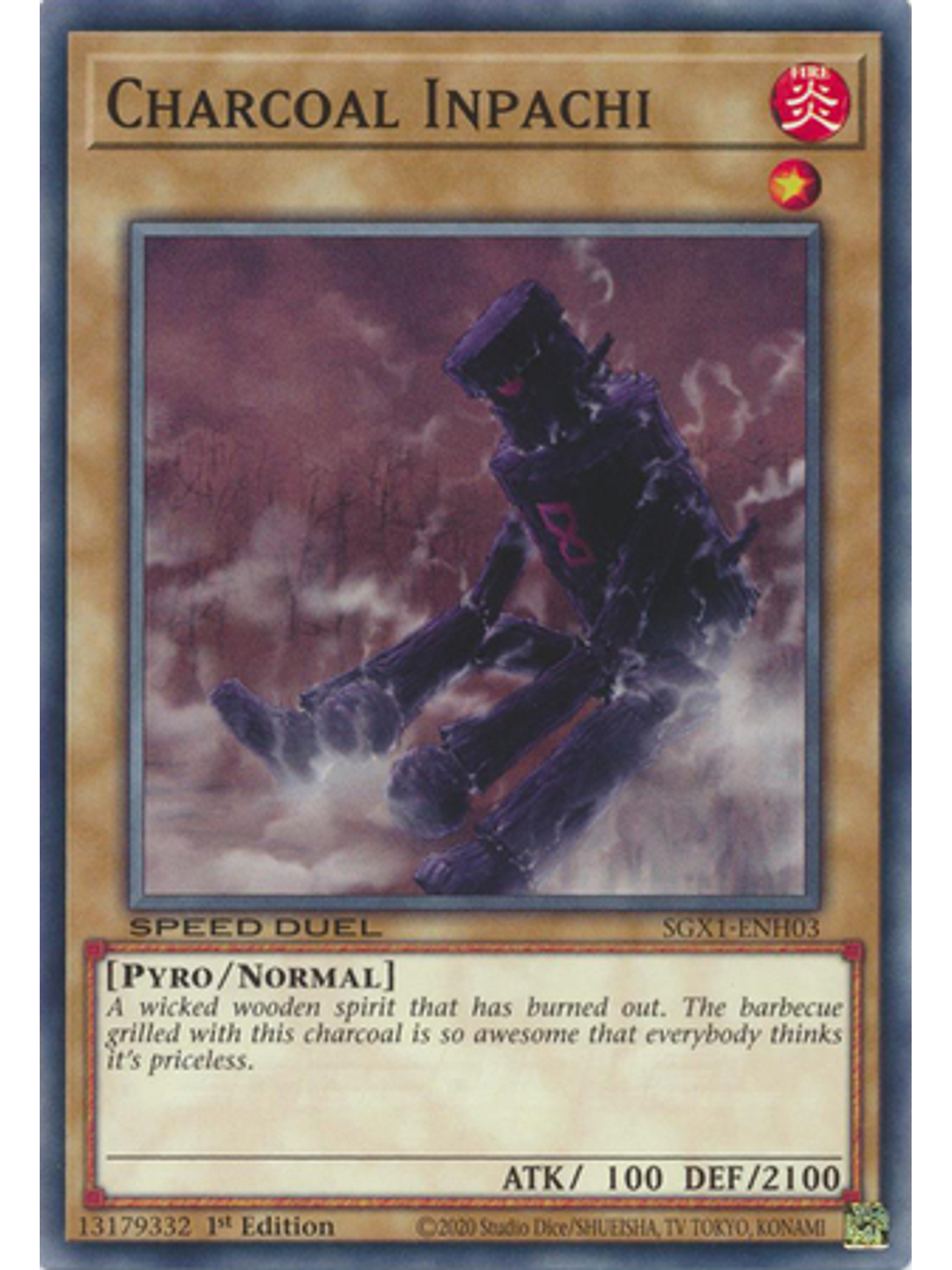 Charcoal Inpachi - SGX1-ENH03 - Common 1st Edition 1