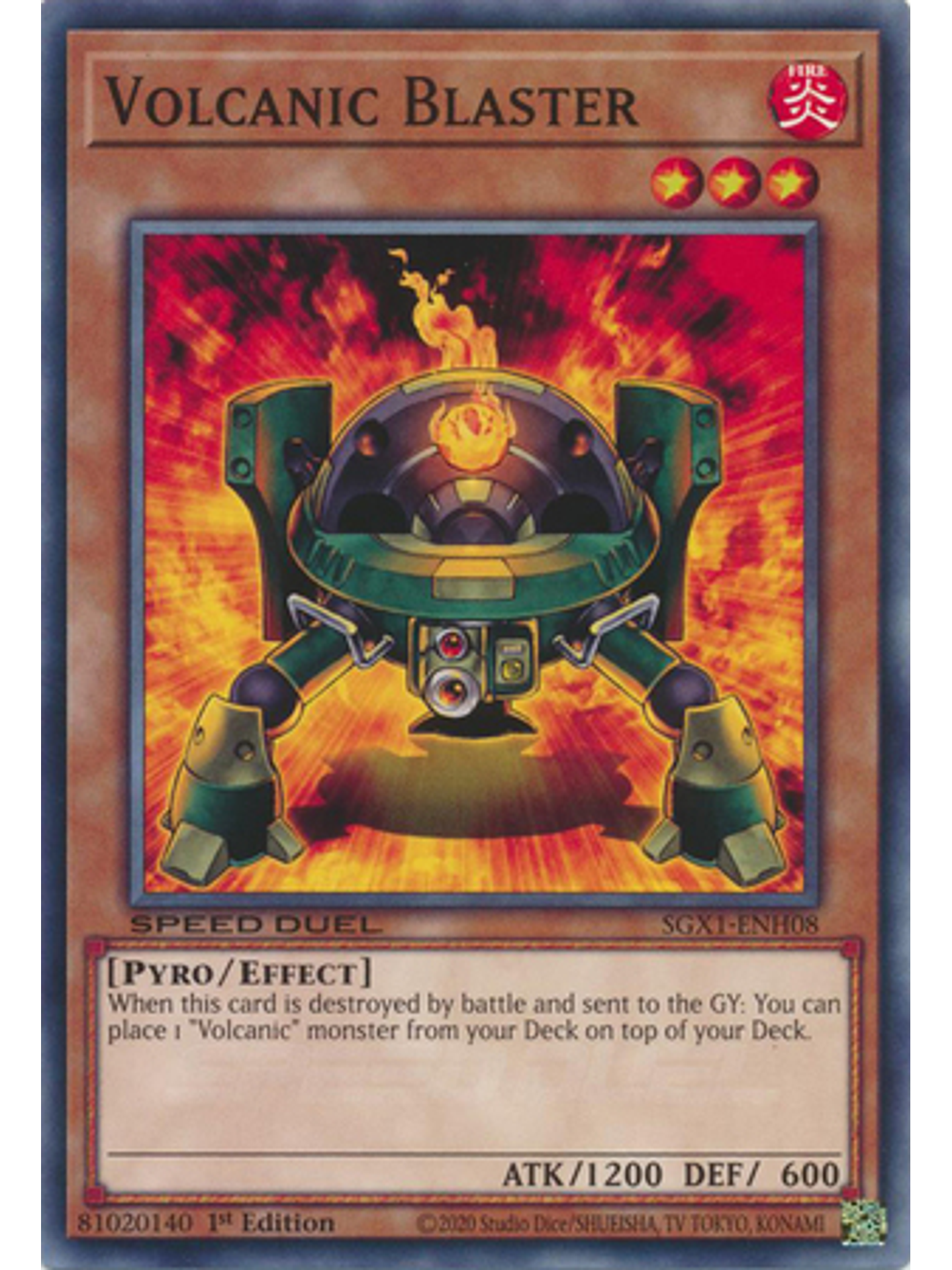 Volcanic Blaster - SGX1-ENH08 - Common 1st Edition 1