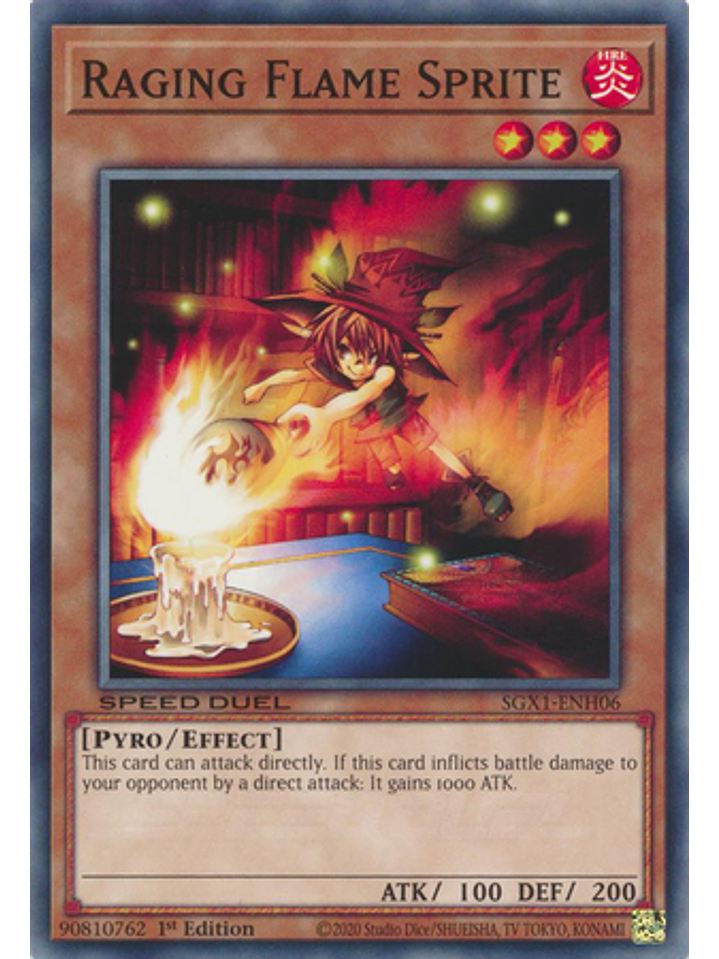 Raging Flame Sprite - SGX1-ENH06 - Common 1st Edition 1