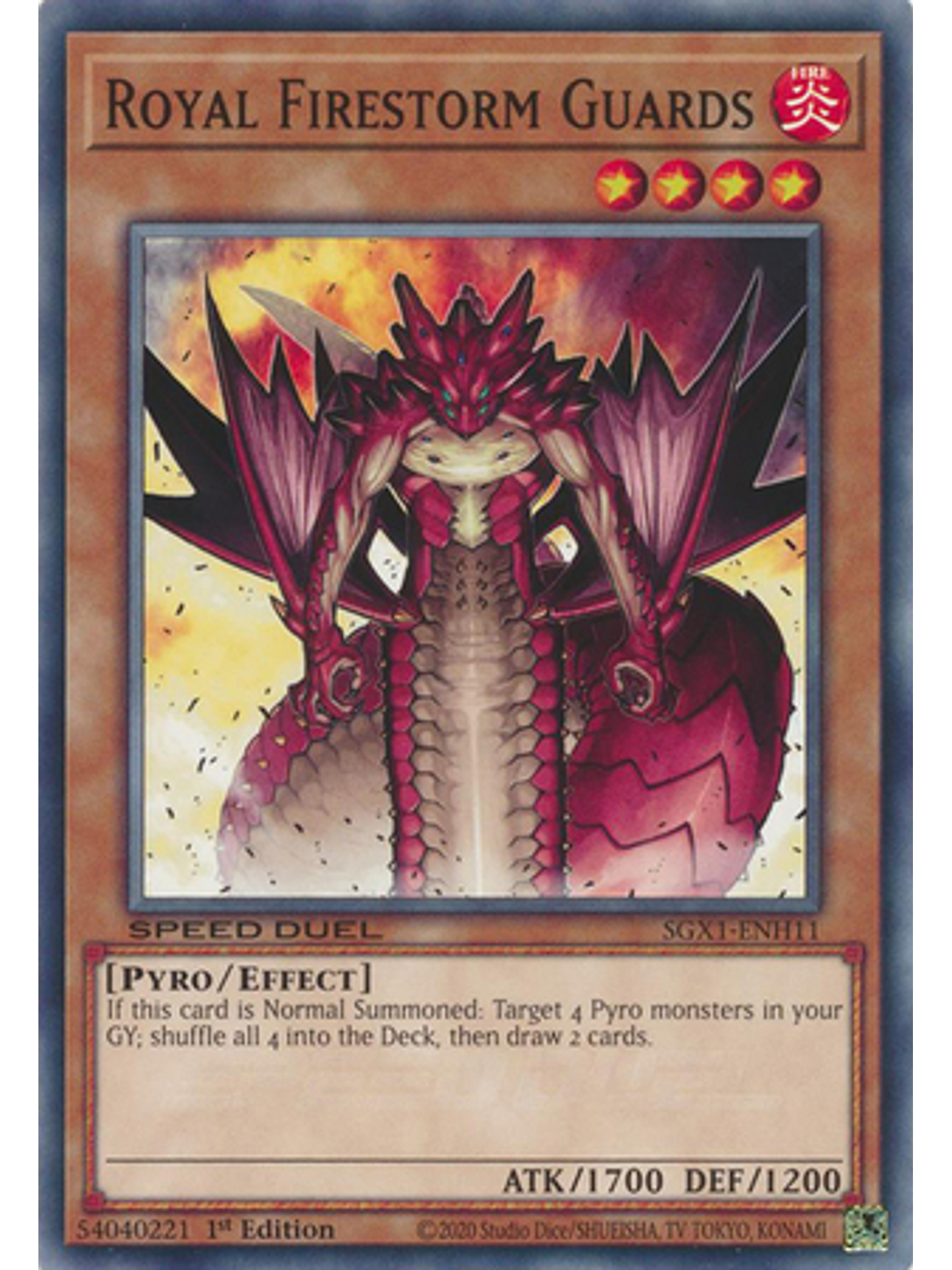 Royal Firestorm Guards - SGX1-ENH11 - Common 1st Edition 1