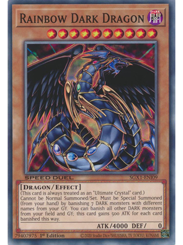 Rainbow Dark Dragon - SGX1-ENI09 - Common 1st Edition 1