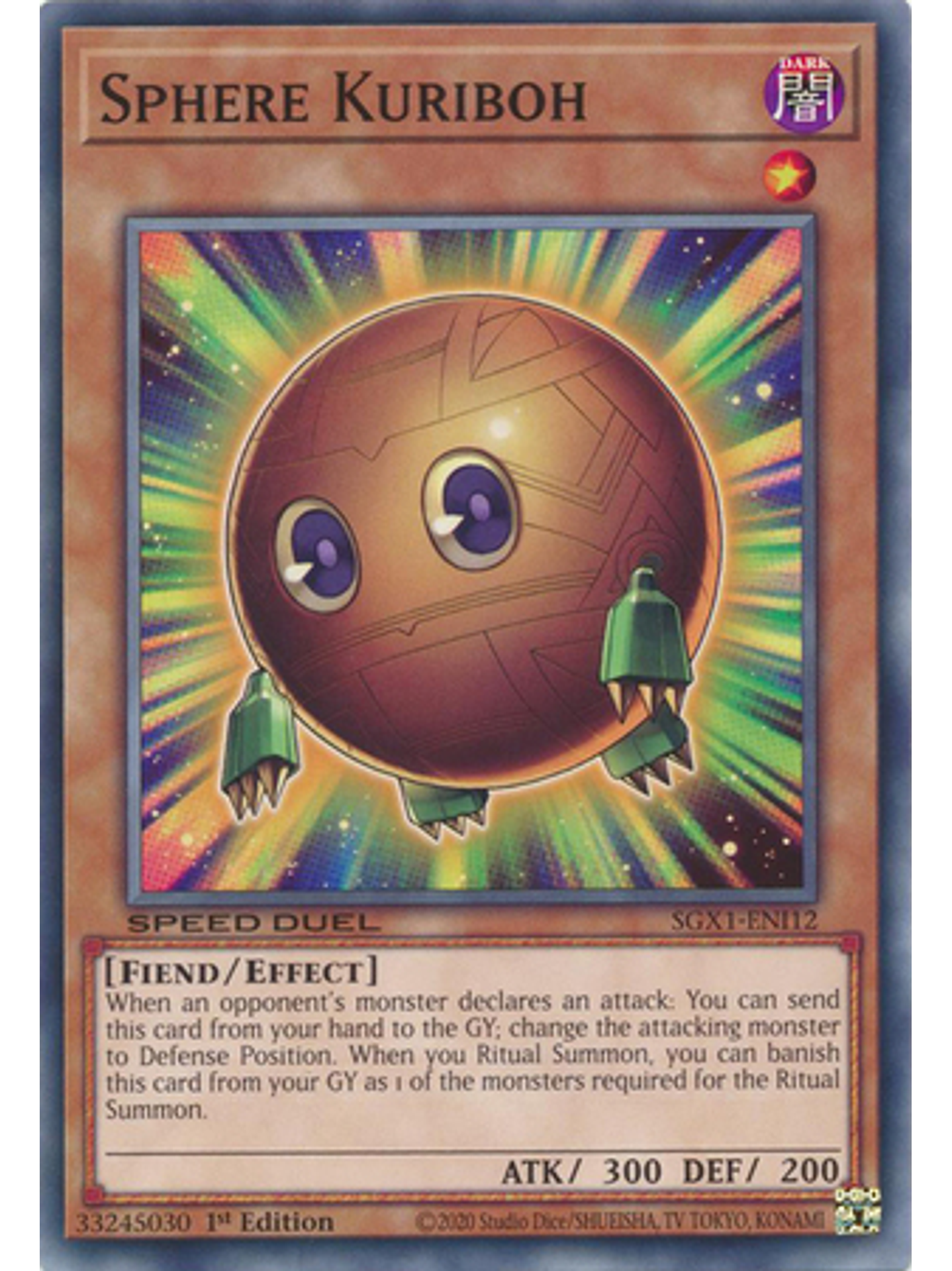 Sphere Kuriboh - SGX1-ENI12 - Common 1st Edition 1