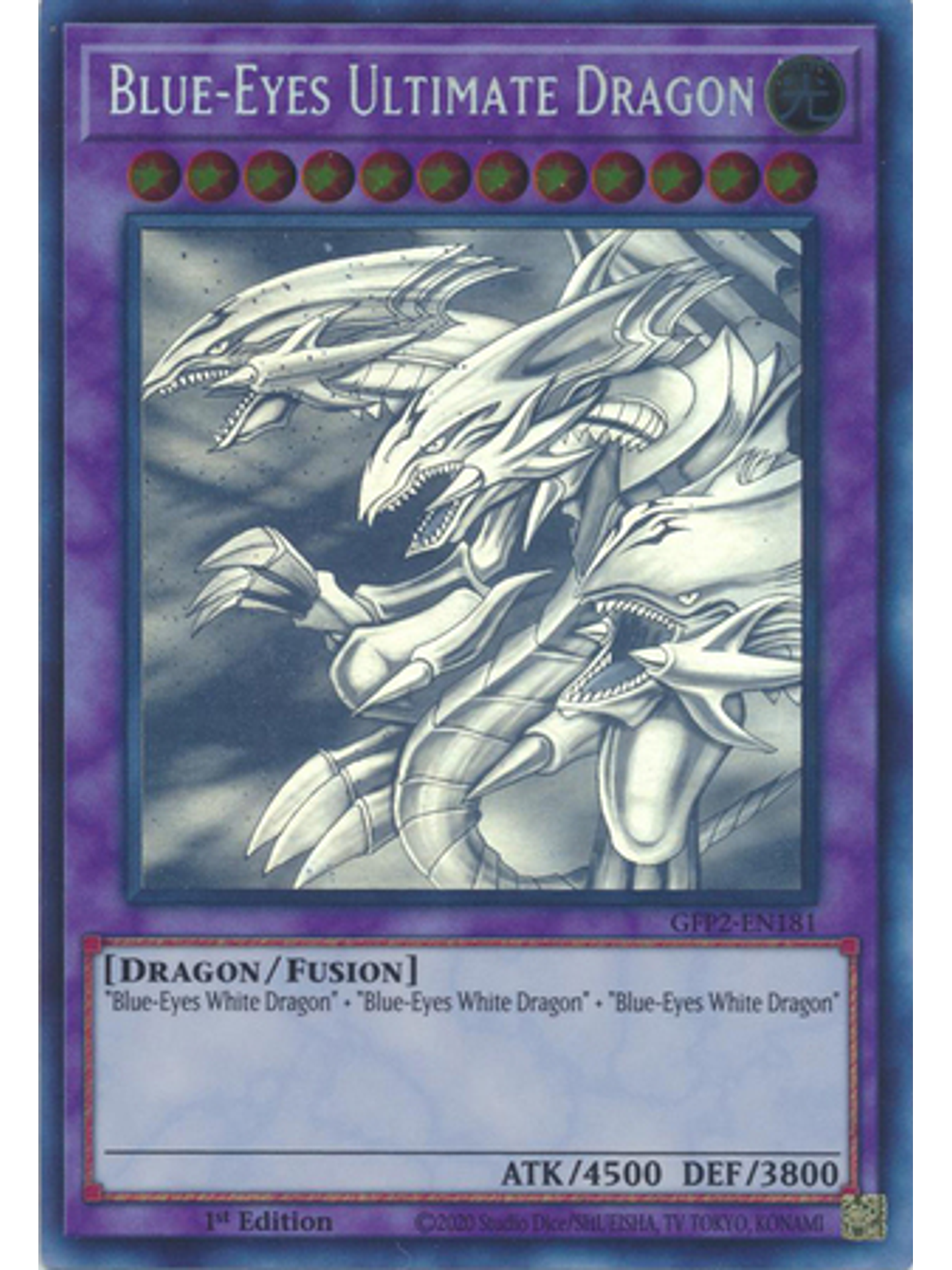 Blue-Eyes Ultimate Dragon - GFP2-EN181 - Ghost Rare 1st Edition 1
