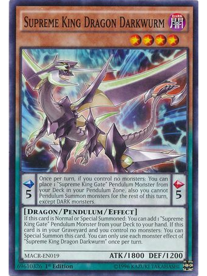 Supreme King Dragon Darkwurm - macr-en019 - Common 1st Edition 1