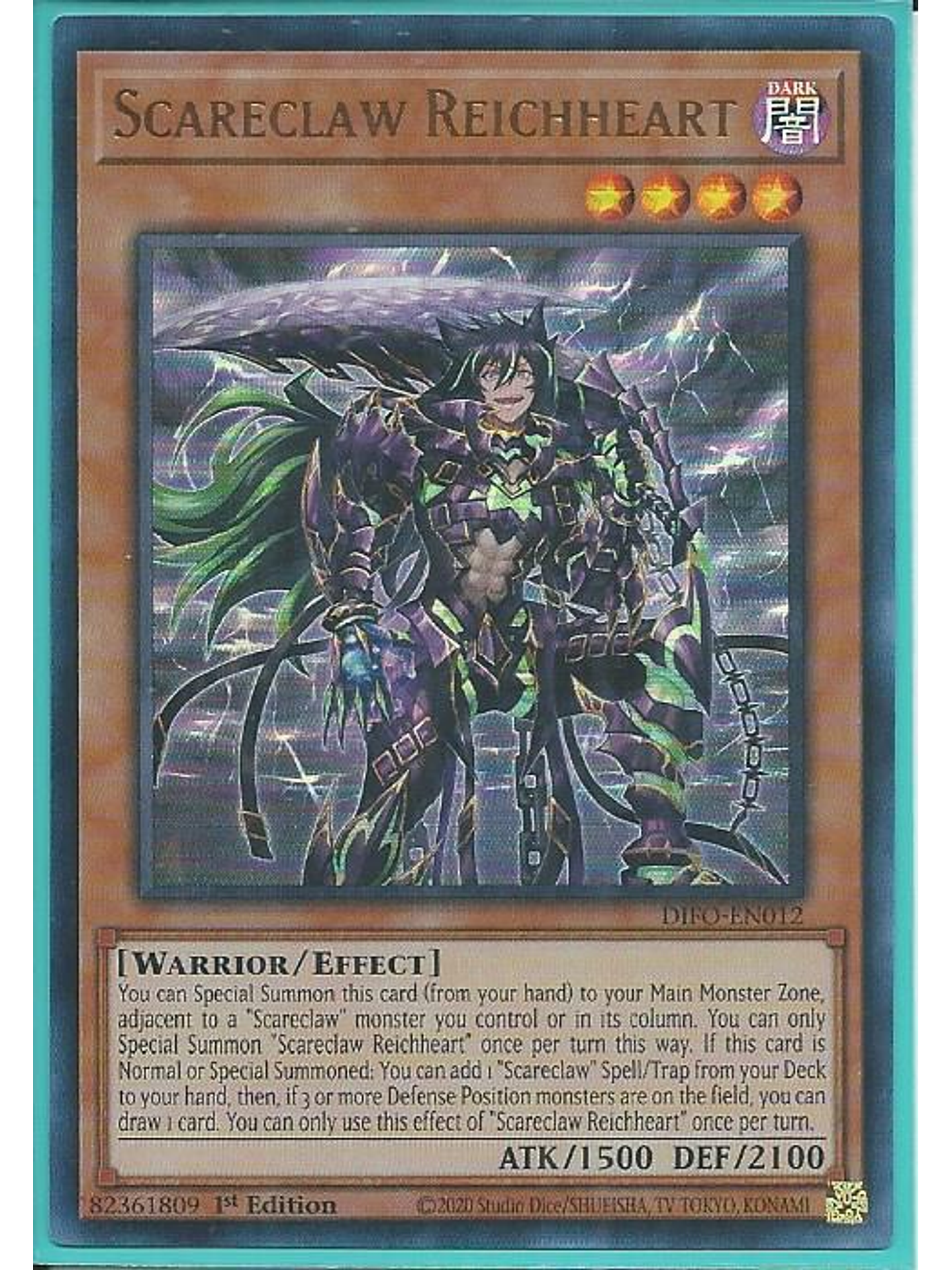 Scareclaw Reichheart - DIFO-EN012 - Ultra Rare 1st Edition 1