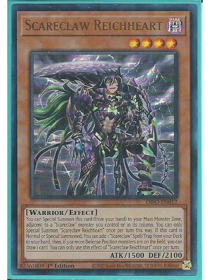 Scareclaw Reichheart - DIFO-EN012 - Ultra Rare 1st Edition 1