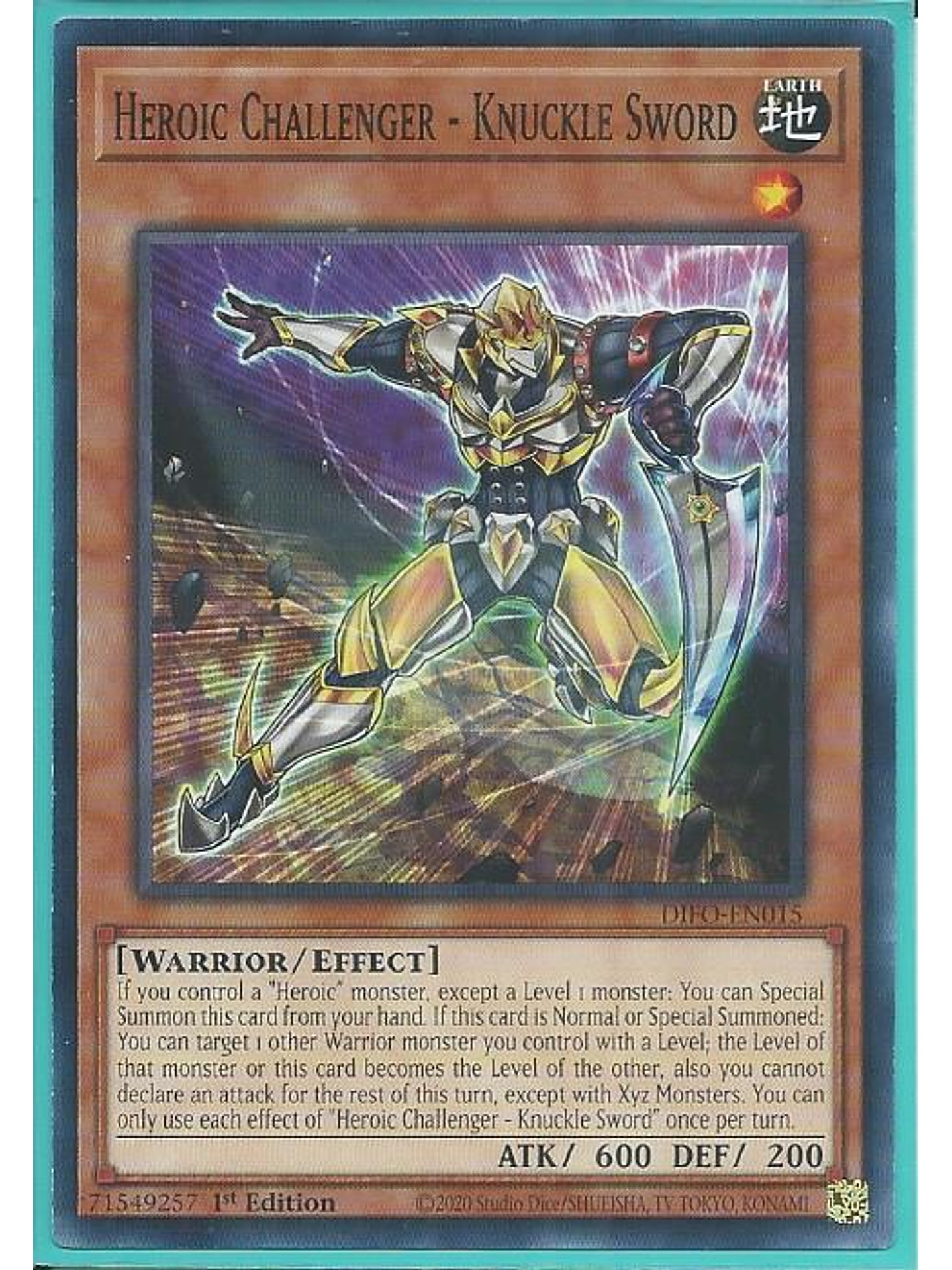 Heroic Challenger - Knuckle Sword - DIFO-EN015 - Common 1st Edition 1