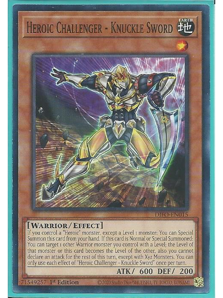 Heroic Challenger - Knuckle Sword - DIFO-EN015 - Common 1st Edition 1