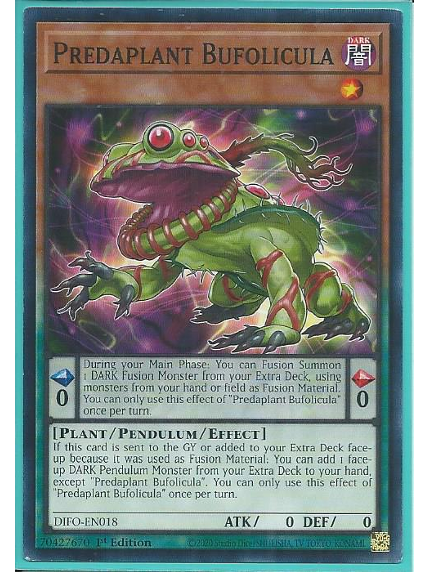 Predaplant Bufolicula - DIFO-EN018 - Common 1st Edition 1