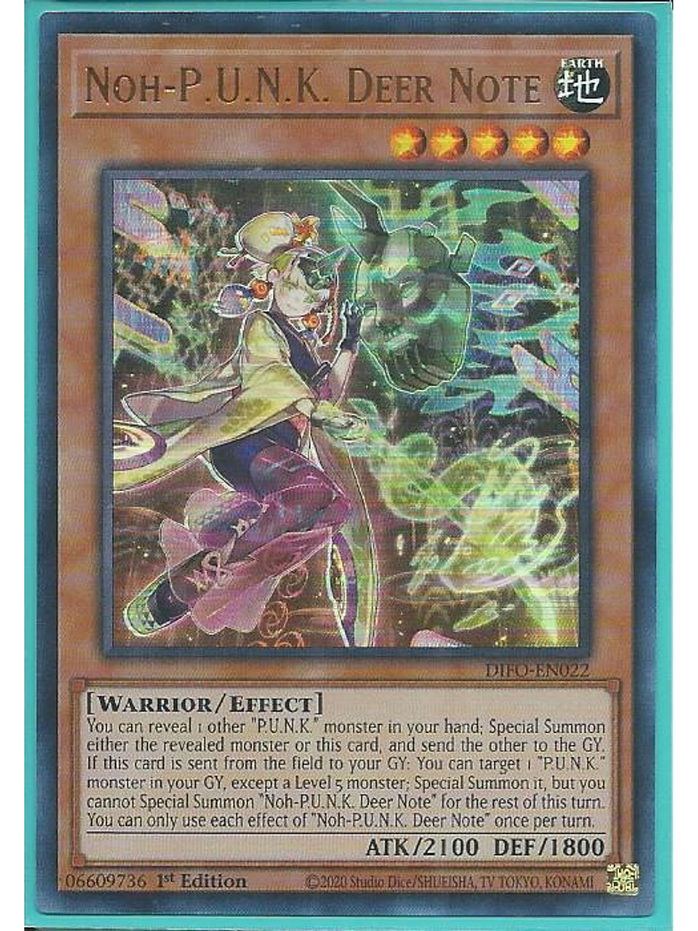 Noh-P.U.N.K. Deer Note - DIFO-EN022 - Ultra Rare 1st Edition 1