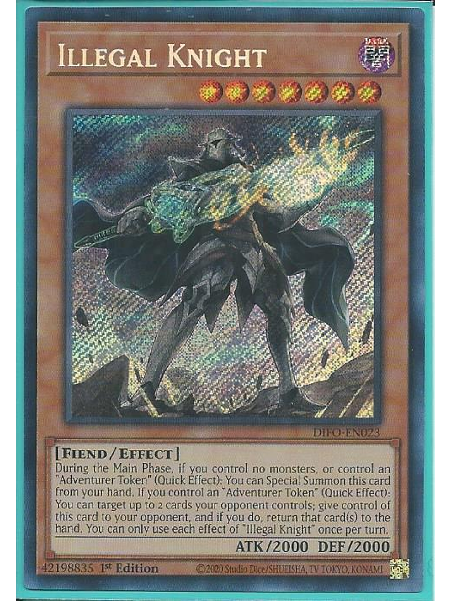 Illegal Knight - DIFO-EN023 - Secret Rare 1st Edition 1