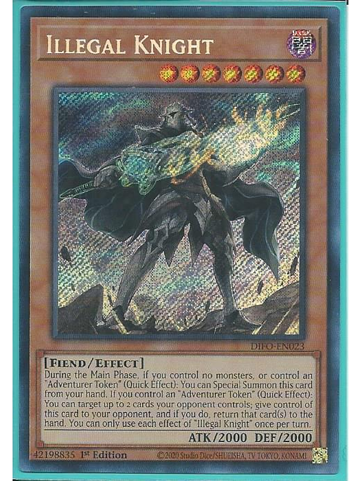 Illegal Knight - DIFO-EN023 - Secret Rare 1st Edition 1