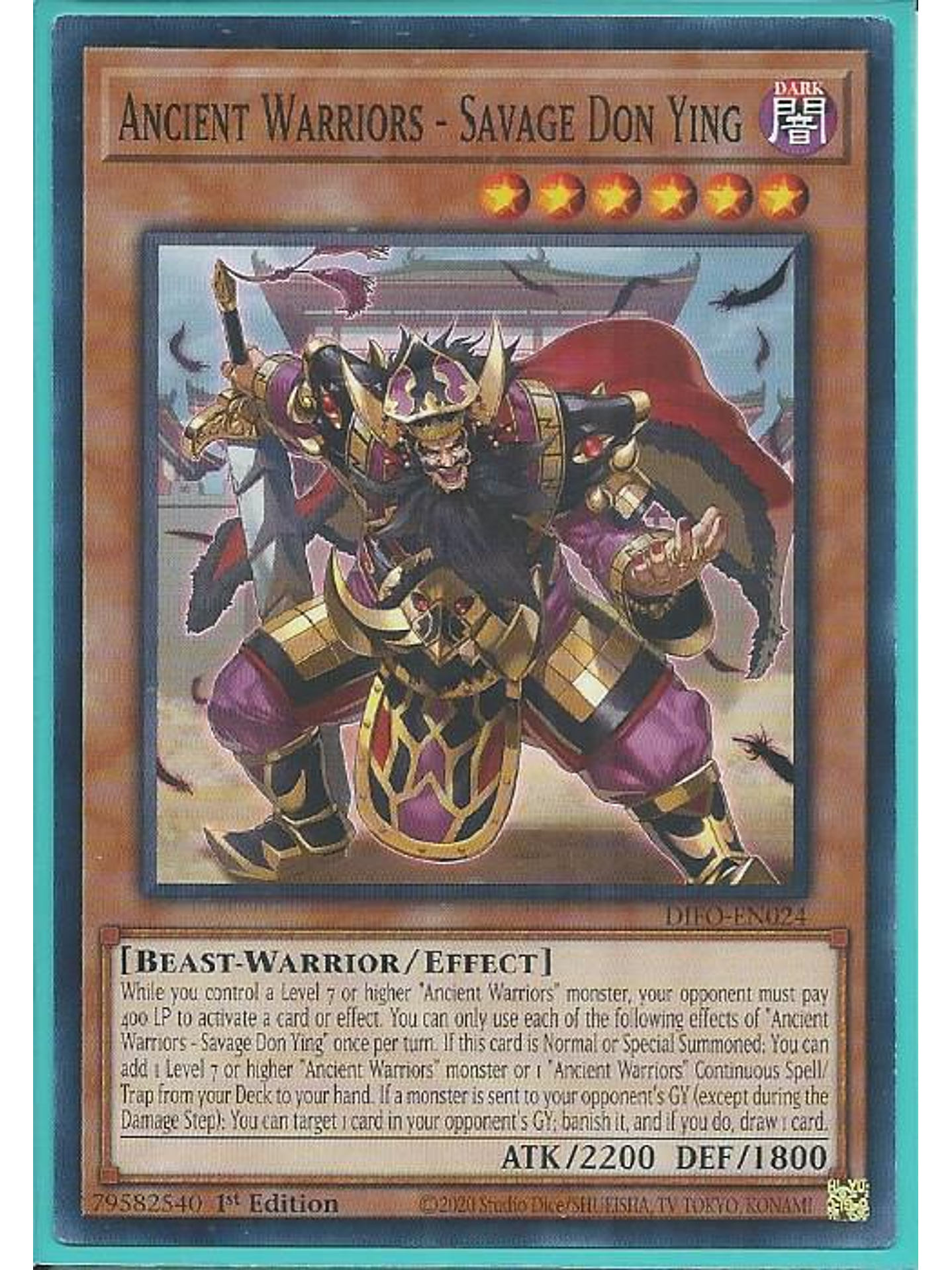 Ancient Warriors - Savage Don Ying - DIFO-EN024 - Common 1st Edition 1