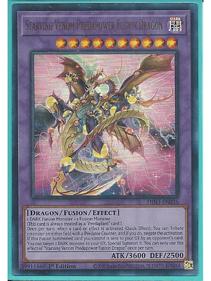 Starving Venom Predapower Fusion Dragon - DIFO-EN036 - Ultra Rare 1st Edition