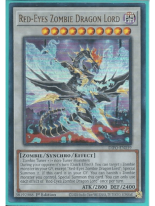 Red-Eyes Zombie Dragon Lord - DIFO-EN039 - Ultra Rare 1st Edition