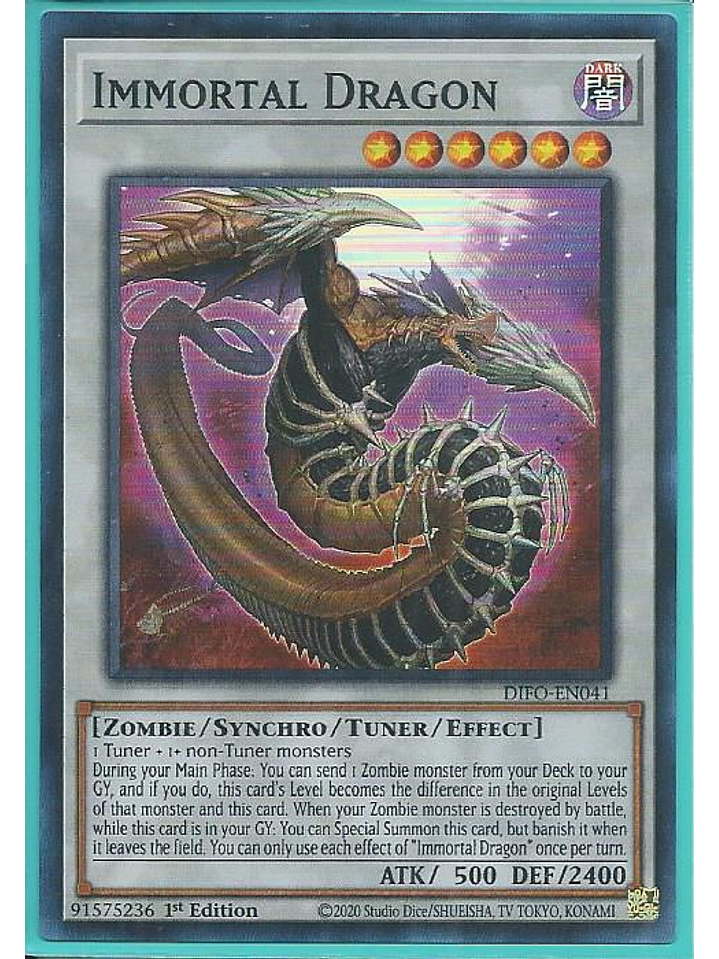 Immortal Dragon - DIFO-EN041 - Super Rare 1st Edition 1