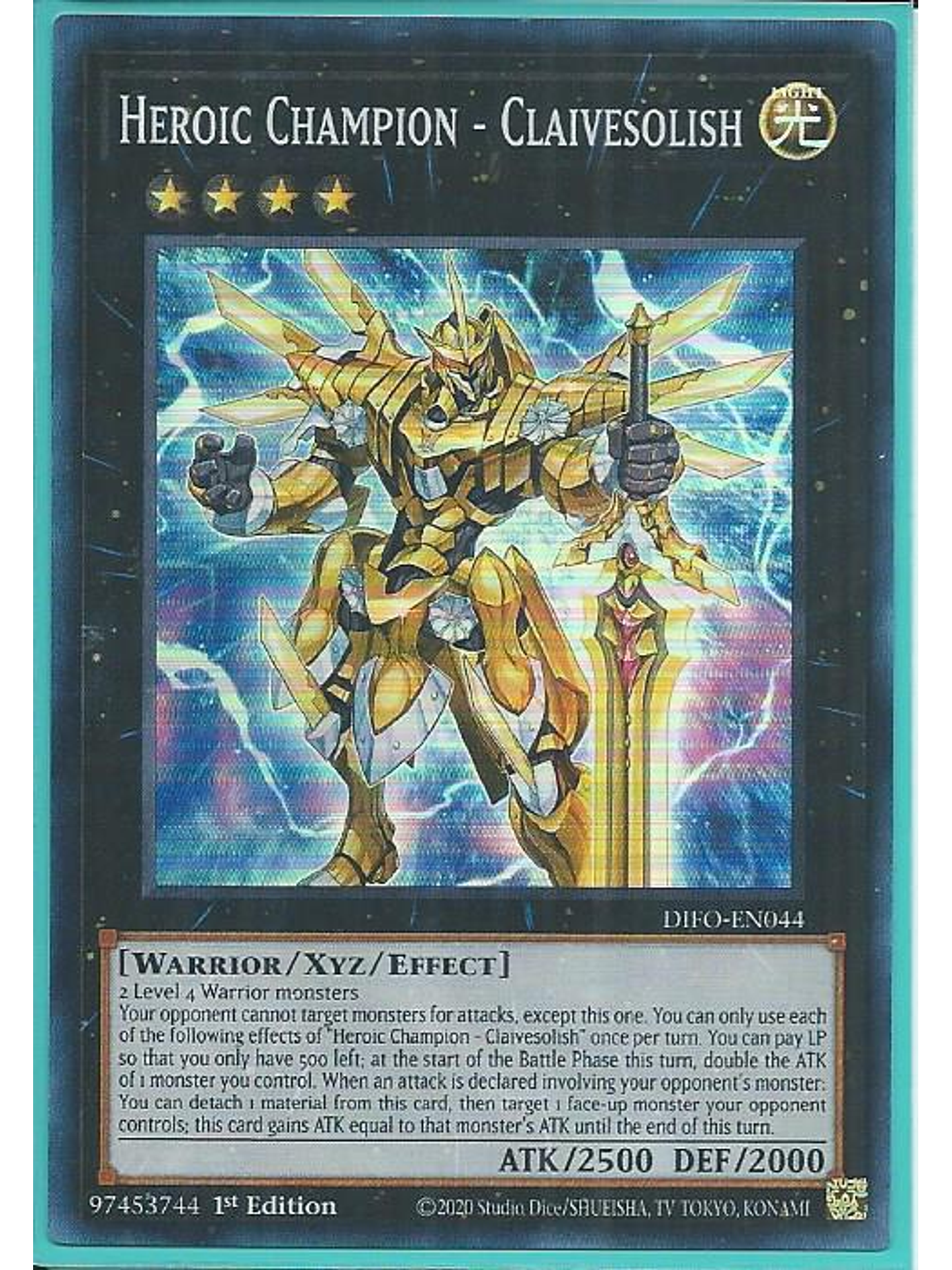 Heroic Champion - Claivesolish - DIFO-EN044 - Super Rare 1st Edition 1