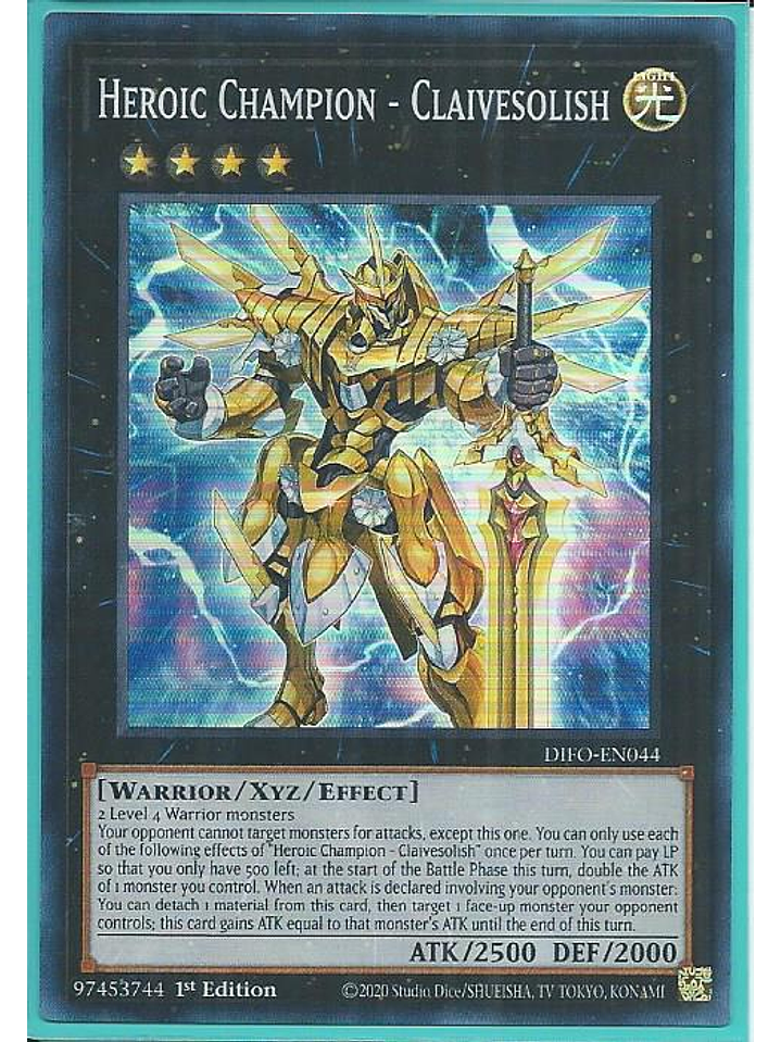Heroic Champion - Claivesolish - DIFO-EN044 - Super Rare 1st Edition 1