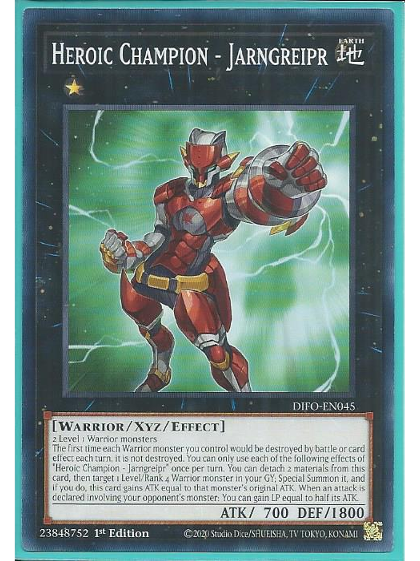 Heroic Champion - Jarngreipr - DIFO-EN045 - Common 1st Edition 1