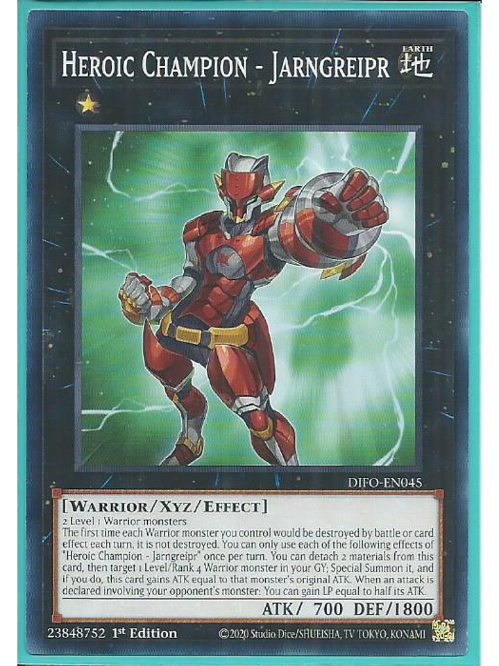 Heroic Champion - Jarngreipr - DIFO-EN045 - Common 1st Edition 1