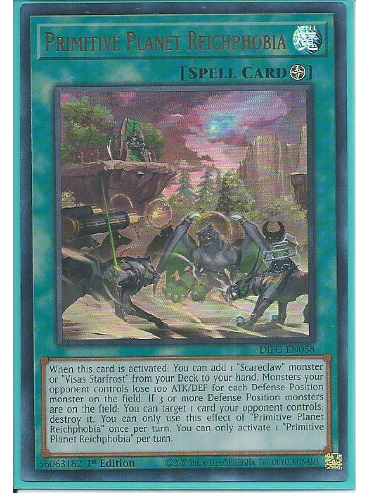 Primitive Planet Reichphobia - DIFO-EN058 - Ultra Rare 1st Edition 1