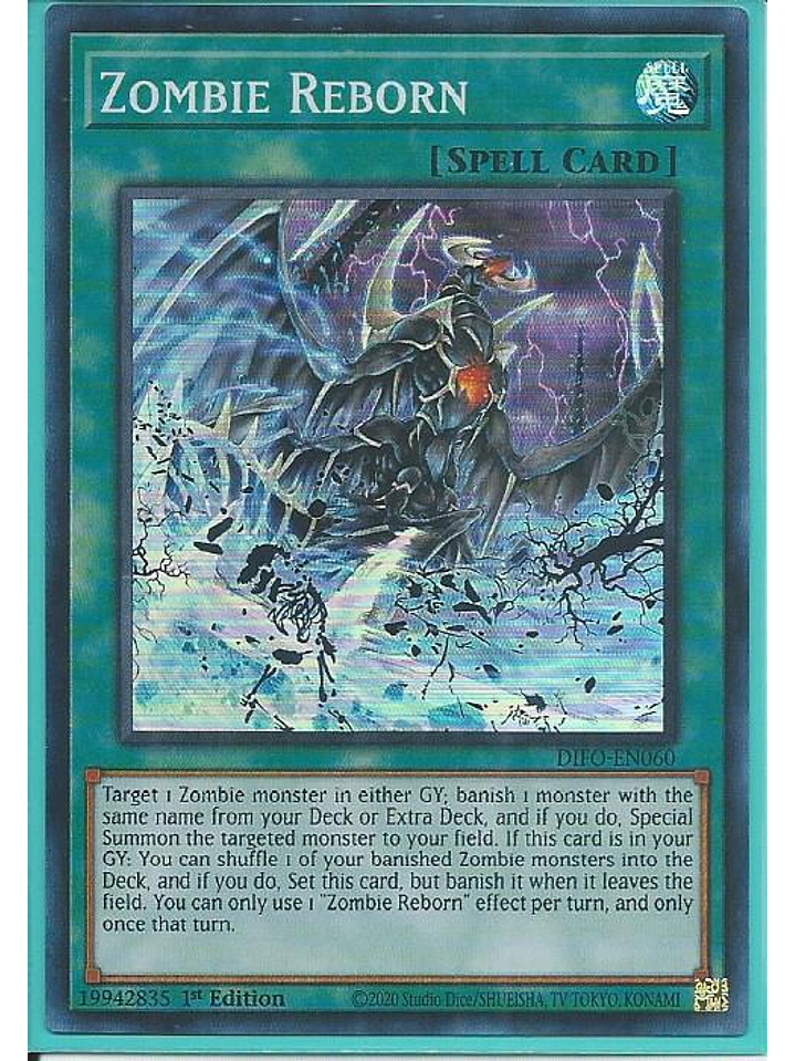Zombie Reborn - DIFO-EN060 - Super Rare 1st Edition 1