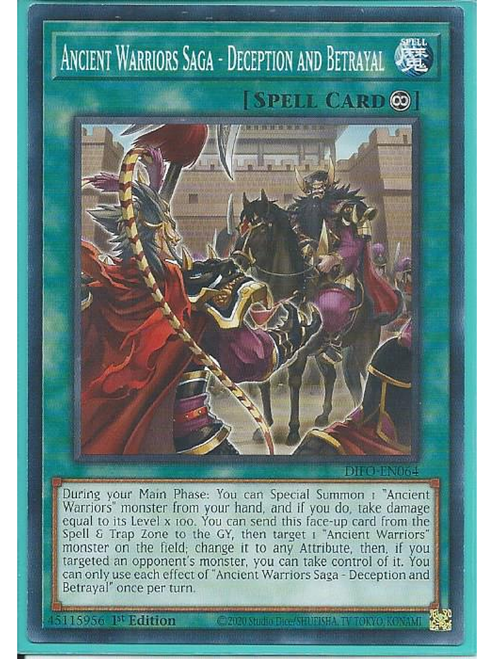 Ancient Warriors Saga - Deception and Betrayal - DIFO-EN064 - Common 1st Edition 1