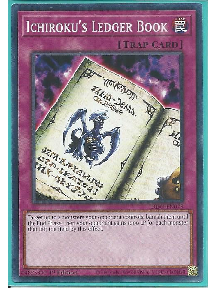 Ichiroku's Ledger Book - DIFO-EN078 - Common 1st Edition 1