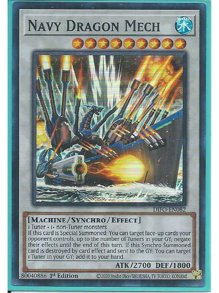 Navy Dragon Mech - DIFO-EN082 - Super Rare 1st Edition 1