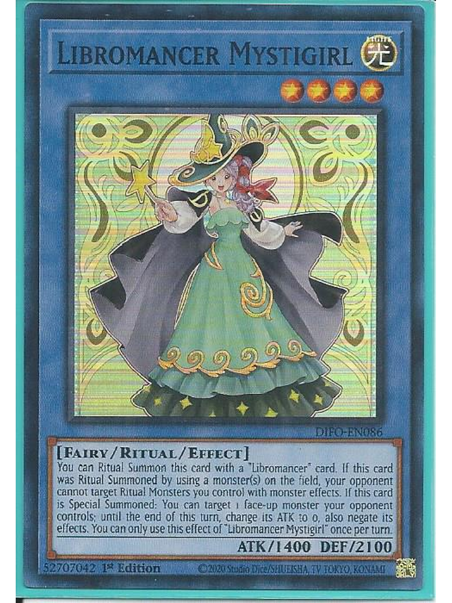 Libromancer Mystigirl - DIFO-EN086 - Super Rare 1st Edition 1