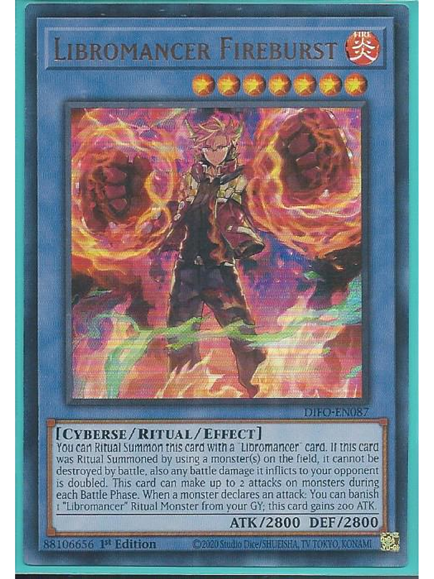 Libromancer Fireburst - DIFO-EN087 - Ultra Rare 1st Edition 1